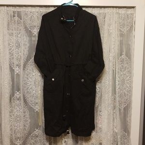 Long Black Trench Coat Medium